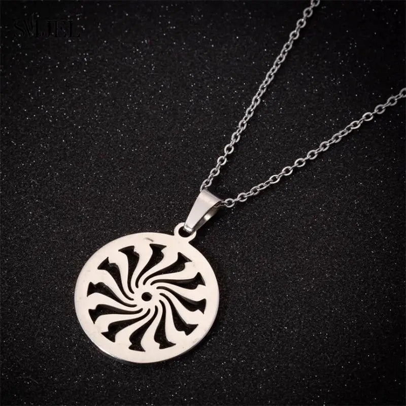 Sport Kayaking Pendant Neckalce Engraved Stainless Steel Jewelry for Women & Men Handmade Jewelry Surfing Boating Collares