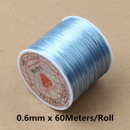 60M 0.5-1.2mm Strong Elastic Crystal Beading Cord Bracelet Necklace Stretch Thread String For Jewelry Making Diy Flexible Line