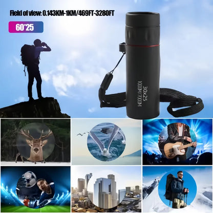 2000x25 HD Monocular Telescope Mini Portable Mobile Phone Telescope with Holder Outdoor Camping Hunting Birdwatching Telescopes
