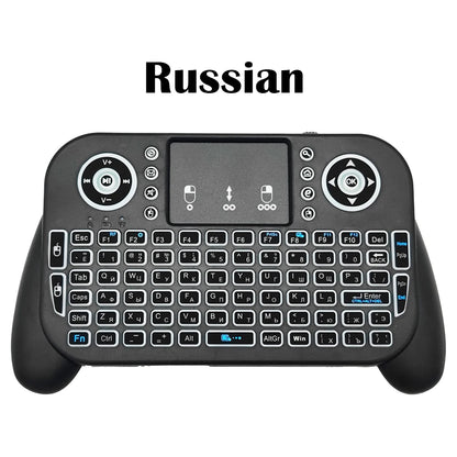 Mini Wireless Keyboard V8 2.4G Bluetooth 7 Color Backlit Portable Air Mouse Remote Control Touchpad for Android TV Box