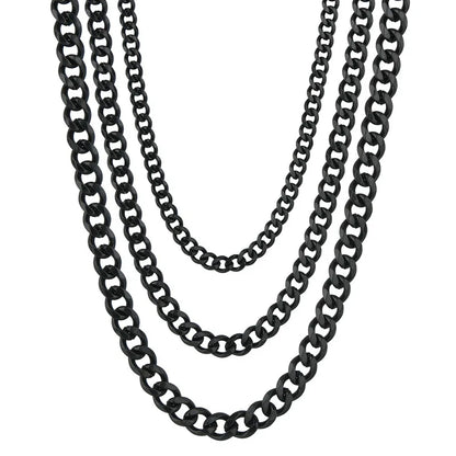3.5-7MM Wide Stainless Steel Necklaces For Men Punk Cuban Link Chain Choker Women Hip Hop Fashion Party Jewelry Accessories
