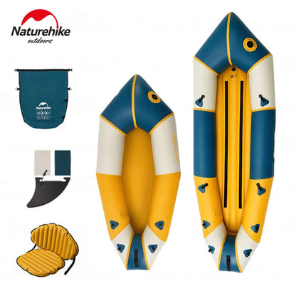 Naturehike 2023NEW LOUD inflatable kayak portable folding 210D nylon water attack boat fishing boat water sports 1-2 people