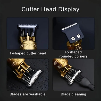 2025 T9 HairClipper Beard Shaving Body Hair Trimmer Clippers Electric Machine Men Haircut Machine 0mm Barber ShaverDragon Carved