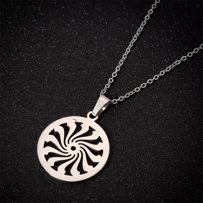 Sport Kayaking Pendant Neckalce Engraved Stainless Steel Jewelry for Women & Men Handmade Jewelry Surfing Boating Collares