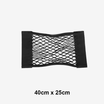 Car Back Rear Trunk Organizer Net Mesh Seat Elastic String Magic Sticker Universal Storage Bag Pocket Auto Accessories Put Paper