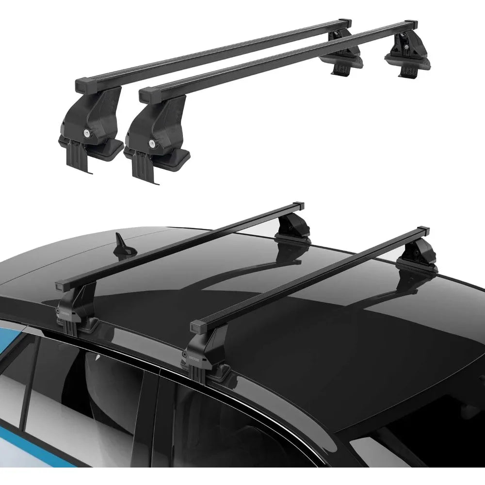 Smooth Roof Racks Cross Bars Luggage Carrier for Toyota Prius 2019-2022 Black 2 Pcs Anti-Theft for Travel Kayak Canoe Surf Ski
