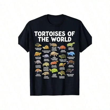 Men's Tortoises of the World Graphic Tee - 100% Cotton, Breathable