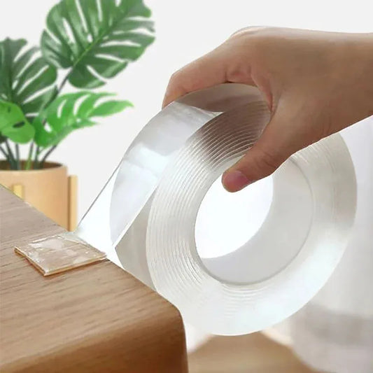 Nano Tape Double Sided Tape Transparent Reusable Waterproof Adhesive Tapes Cleanable Kitchen Bathroom Supplies Tapes