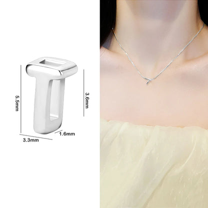 1PCS 925 Sterling Silver Letter Beads Silver Charms A-Z DIY Loose Initial Alphabe Letter Beads Fit Women Bracelet Making