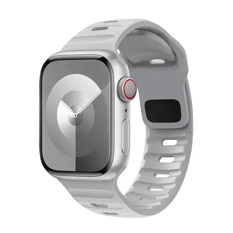 Silicone Sport Strap For Apple Watch Band 49mm 45mm 44mm 42mm 40mm 41mm 38 correa bracelet iwatch Series 9 8 7 6 5 4 3 se ultra