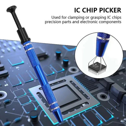 IC Chip Remover Tool Electronic Component Extractor Puller Diamond Jewelry Claw Tweezers for Small Parts Pickup Hand Tools