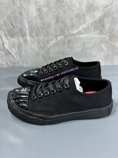 Five Finger Metal Toe Boots Mixed Color High Increase Cross Lace Up Mid Calf Boots Unique Gold Beige Sewing Fashion Women Shoes