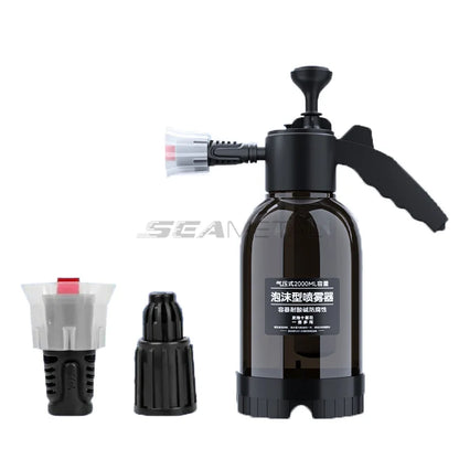 SEAMETAL 2L Car Wash Spray Bottle Foam Sprayer Hand Pump Foam Sprayer Car Air Pressure Spray Washer Auto Window Cleaning Tools