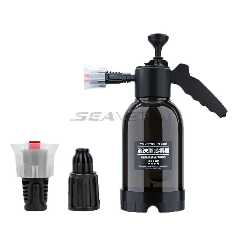 SEAMETAL 2L Car Wash Spray Bottle Foam Sprayer Hand Pump Foam Sprayer Car Air Pressure Spray Washer Auto Window Cleaning Tools