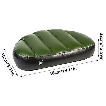 Waterproof Inflatable Seat Leakage-proof Water Sports Air Cushion Mat Green PVC Material Fishing Boat Cushion Kayak Accessories