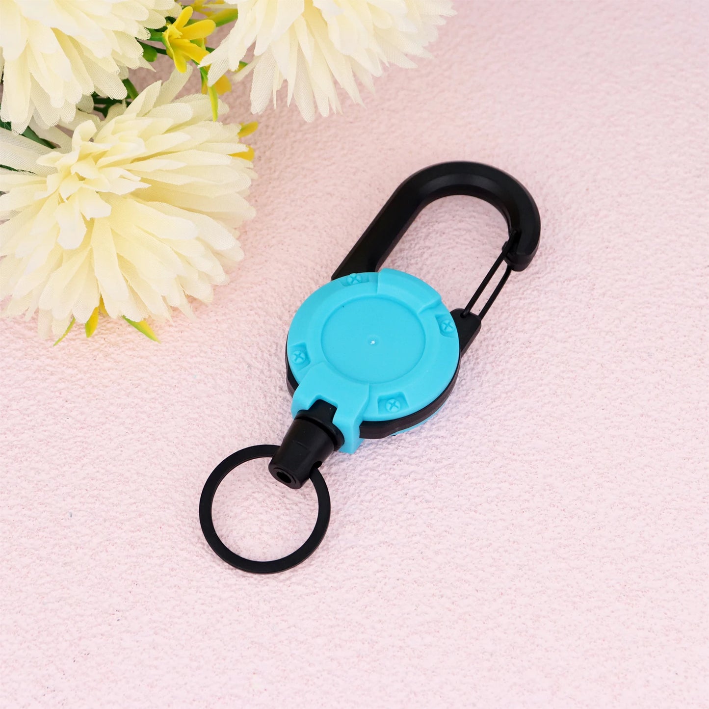 1/3Pcs Automatic Retractable Wire Rope Antitheft Easy-to-pull Buckle Rope Elastic Keychain Sporty Retractable Key Ring Anti Lost
