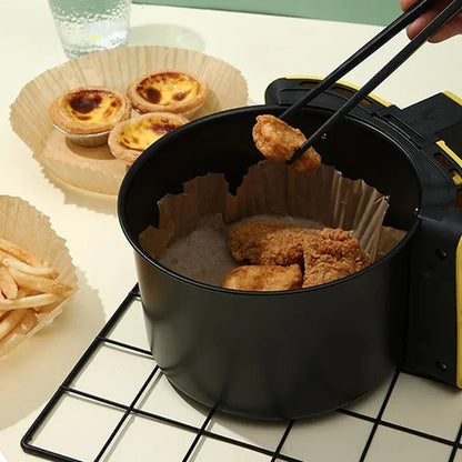 50Pcs Disposable Air Fryer Paper Oil Absorbing And Anti Oil Paper Tray Non Stick Baking Pad Large Toughness Square