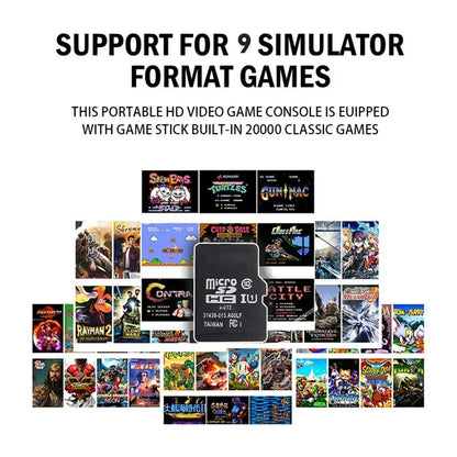 64GB 20000 Games Retro Video Game Consoles M8 Game Stick 4K 2.4G Wireless Console Dendy GameStick For GBA/MD/PS1 Children's Gift