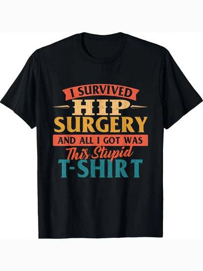 [Cotton Recovery T-Shirt] Soft Cotton Hip Replacement Recovery T-Shirt | Comfortable Fit, Unique Graphic Design