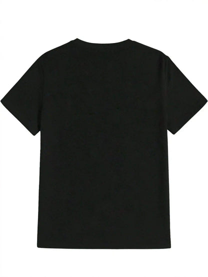 Men's Black Graphic T-Shirt - Pulp Fiction Inspired Design, Casual Crew Neck, Short Sleeve, Summer Polyester Tee