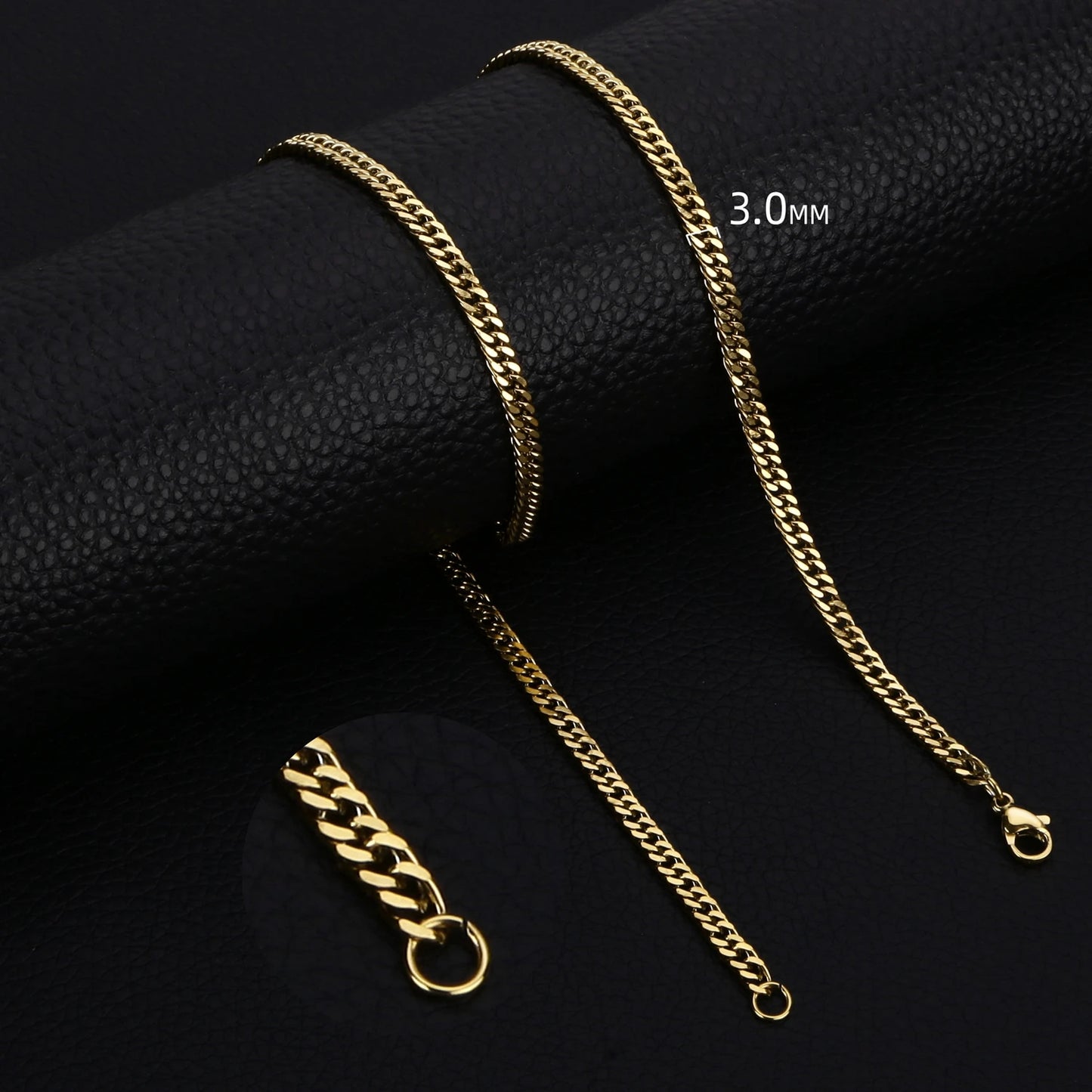 3.5-7MM Wide Stainless Steel Necklaces For Men Punk Cuban Link Chain Choker Women Hip Hop Fashion Party Jewelry Accessories