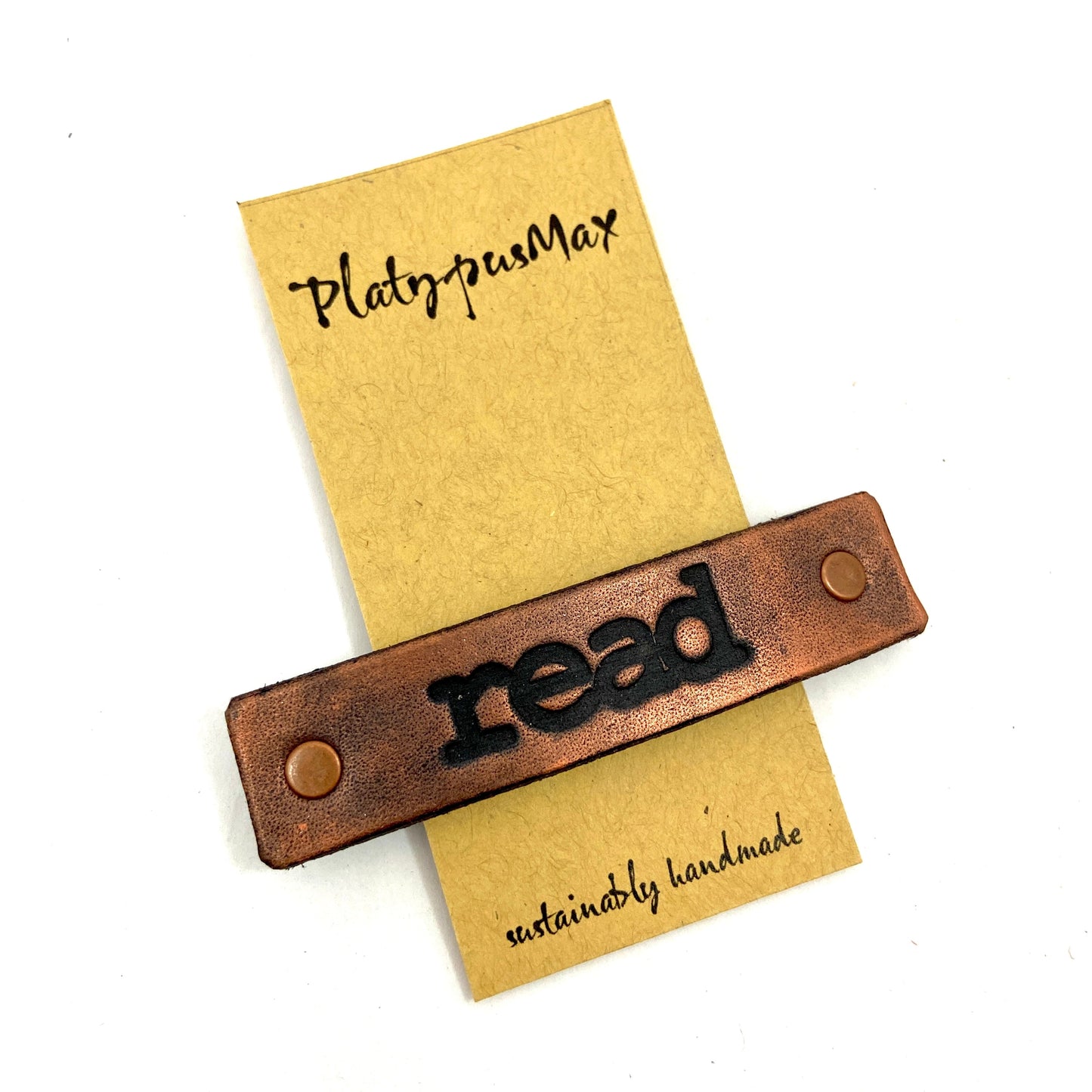 READ One Word Caption / Message Hair Clip Barrette-1