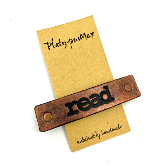 READ One Word Caption / Message Hair Clip Barrette-1