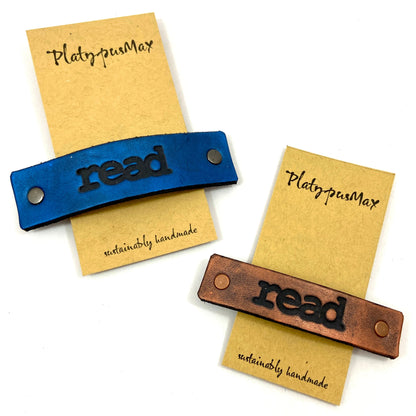 READ One Word Caption / Message Hair Clip Barrette-0