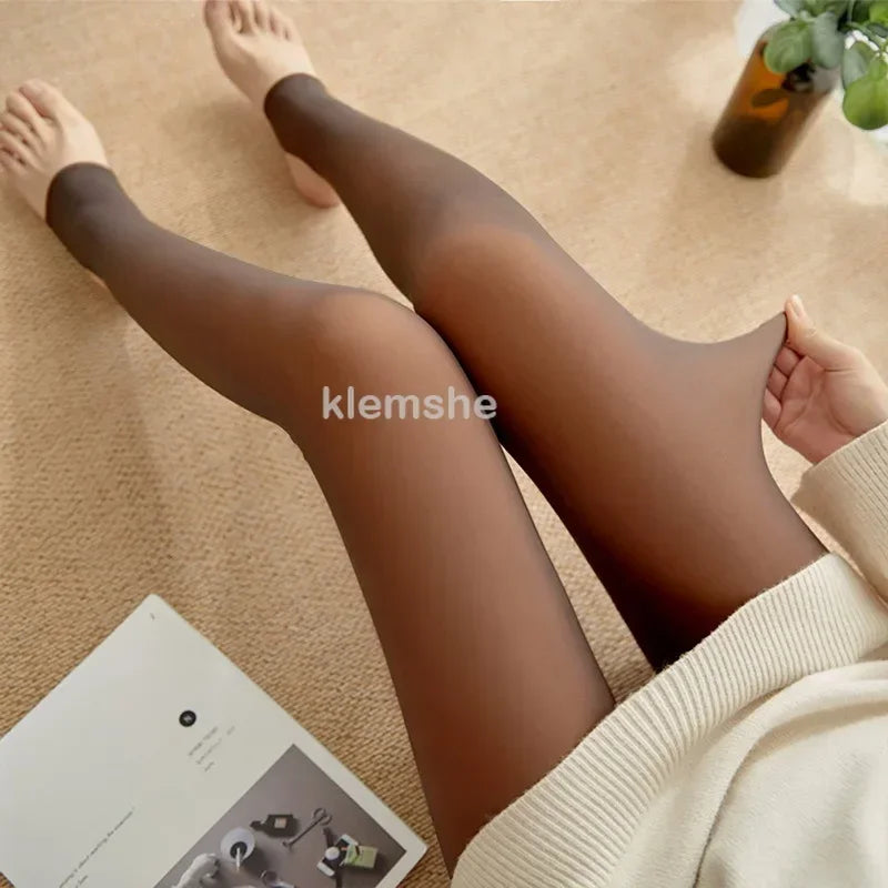 Cosplay Tights Winter Warm Leggings Mesh Stockings Sexy Slim Translucent Pantyhose Nylon High Waist Elastic Thick Sock Pants