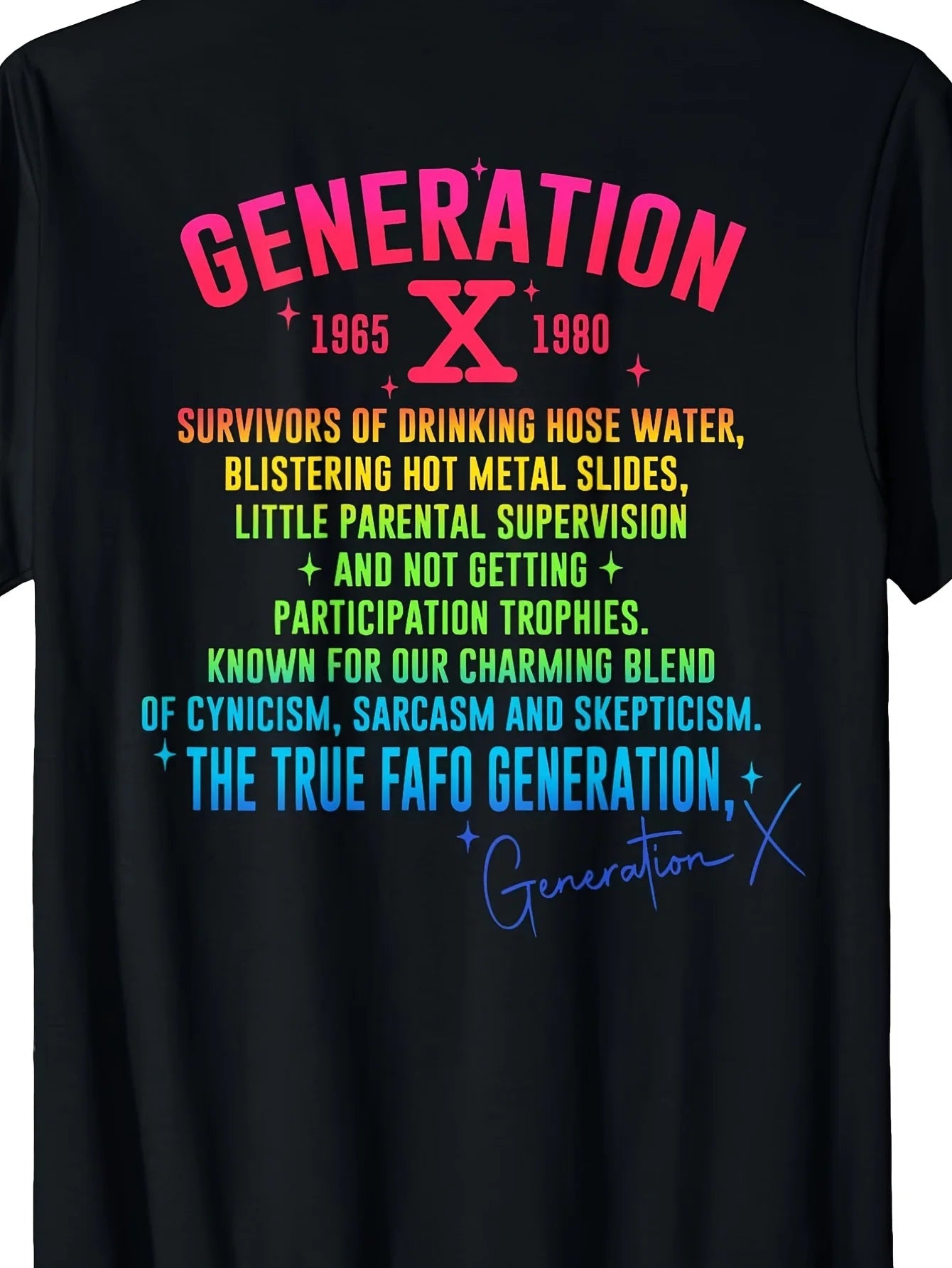 Gen X Generation 1970s 1980s Real Fafo Generation (Later) Tshirt Valentine'S Day Gift Family Gift