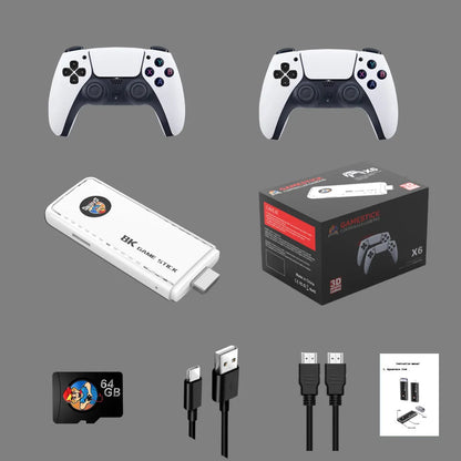 Game Stick Video Console 30000 Games Double Wireless Controller Gamestick Retro Games Consola 4K Output, 15 Classic Emulators