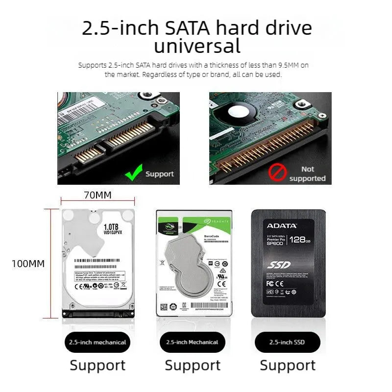 USB 3.0 to SATA  Adapter Cable Support 22 Pin 2.5 Inch External HDD SSD Hard Disk Drive Cable