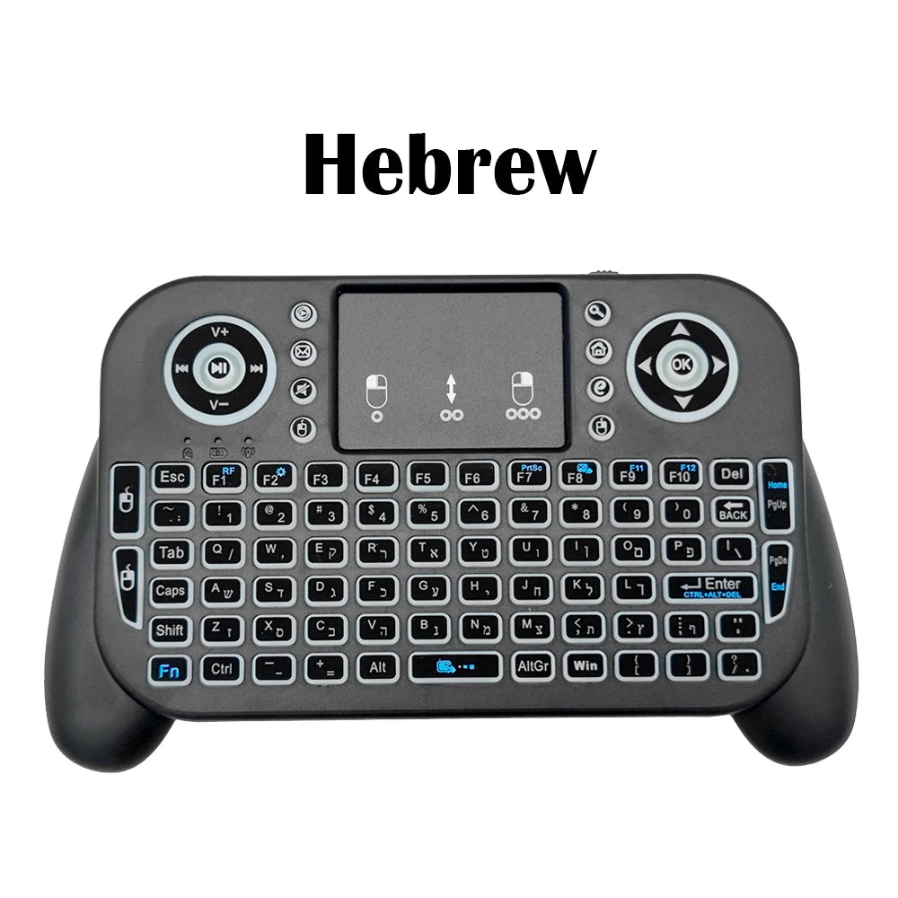 Mini Wireless Keyboard V8 2.4G Bluetooth 7 Color Backlit Portable Air Mouse Remote Control Touchpad for Android TV Box