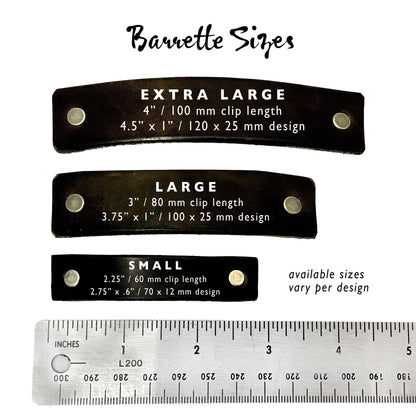 Silver & Black Juniper Branches Barrette and Earring Gift Set-2