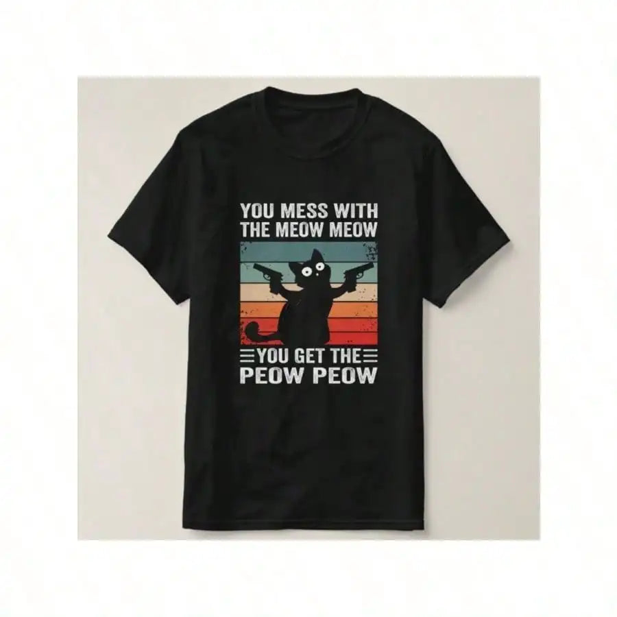 Funny Cat Cat Pattern T-Shirt