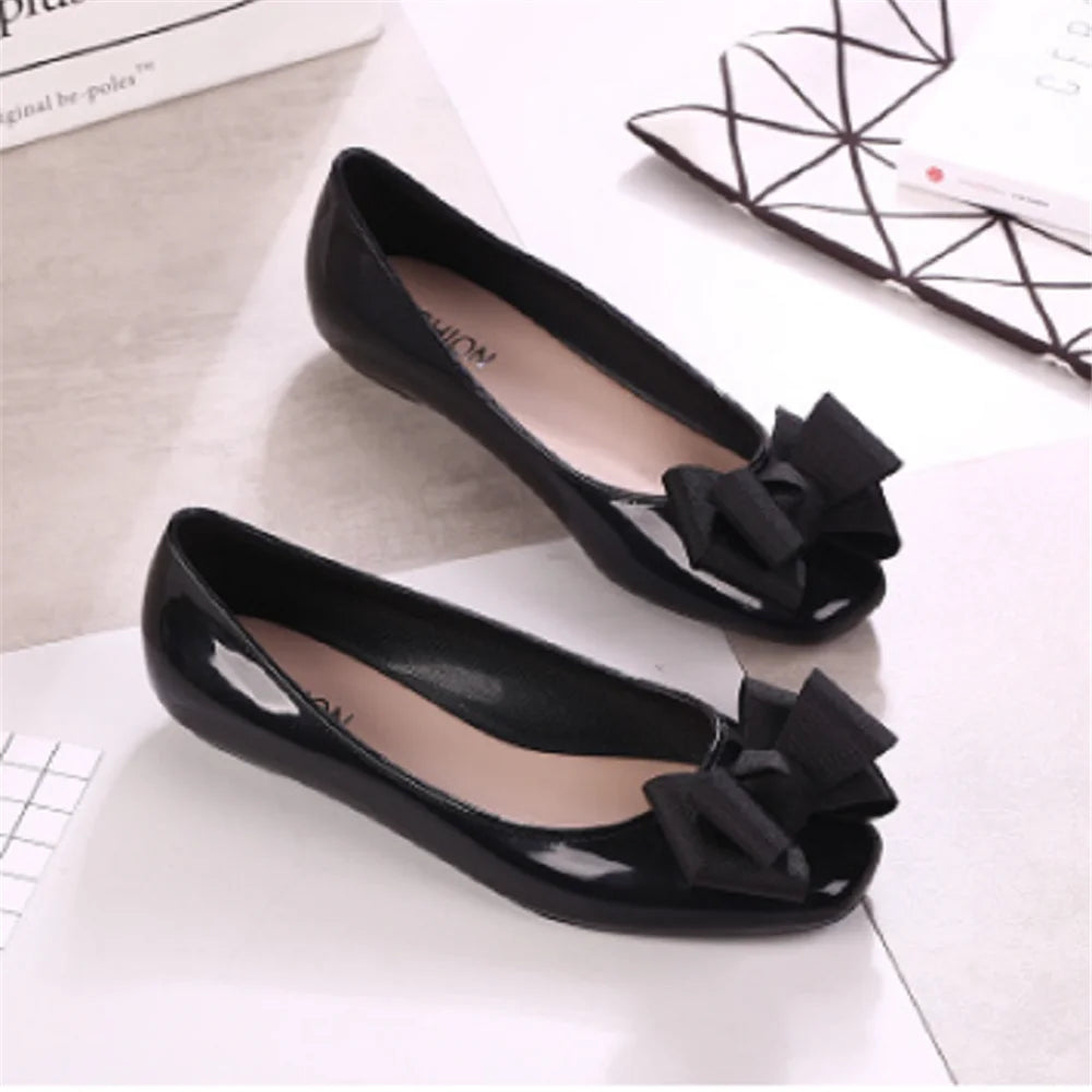 zapatos de mujer women fashion anti skid rubber round toe comfort slip on bow tie flat shoes lady classic comfort loafers c605