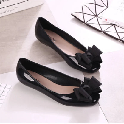 zapatos de mujer women fashion anti skid rubber round toe comfort slip on bow tie flat shoes lady classic comfort loafers c605