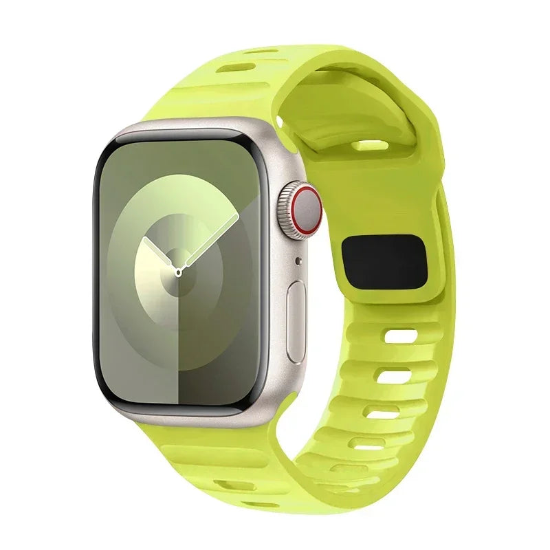 Silicone Sport Strap For Apple Watch Band 49mm 45mm 44mm 42mm 40mm 41mm 38 correa bracelet iwatch Series 9 8 7 6 5 4 3 se ultra