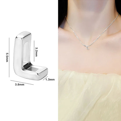 1PCS 925 Sterling Silver Letter Beads Silver Charms A-Z DIY Loose Initial Alphabe Letter Beads Fit Women Bracelet Making