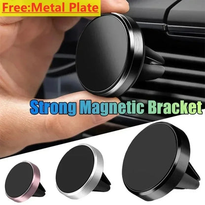 Car Air Vent Magnetic Phone Holder GPS Smartphone Stand Mount For Mag-safe iPhone 16 15 14 13 12 Pro Xiaomi Samsung Mini Stand