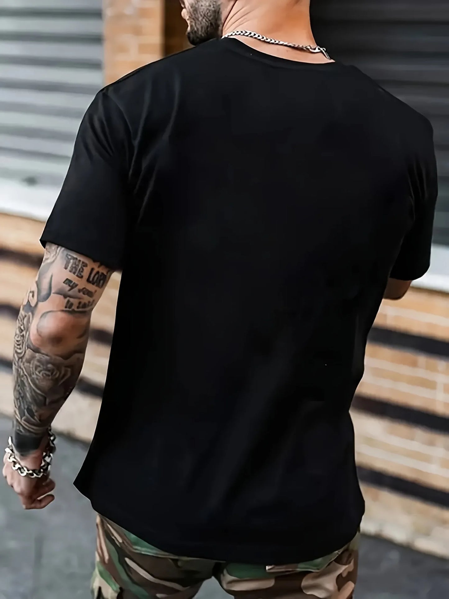 Men'S 100% Cotton Christian Faith T-Shirt - "No Weapon Formed Against Me Shall Prosper" Isaiah 54:17 Print, Casual Round Neck