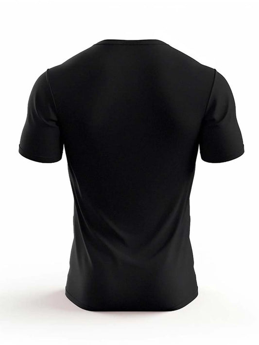 Men's Graphic Tee - Casual Short Sleeve T-Shirt with Geometric Design, Breathable Polyester, Machine Washable - Perfect