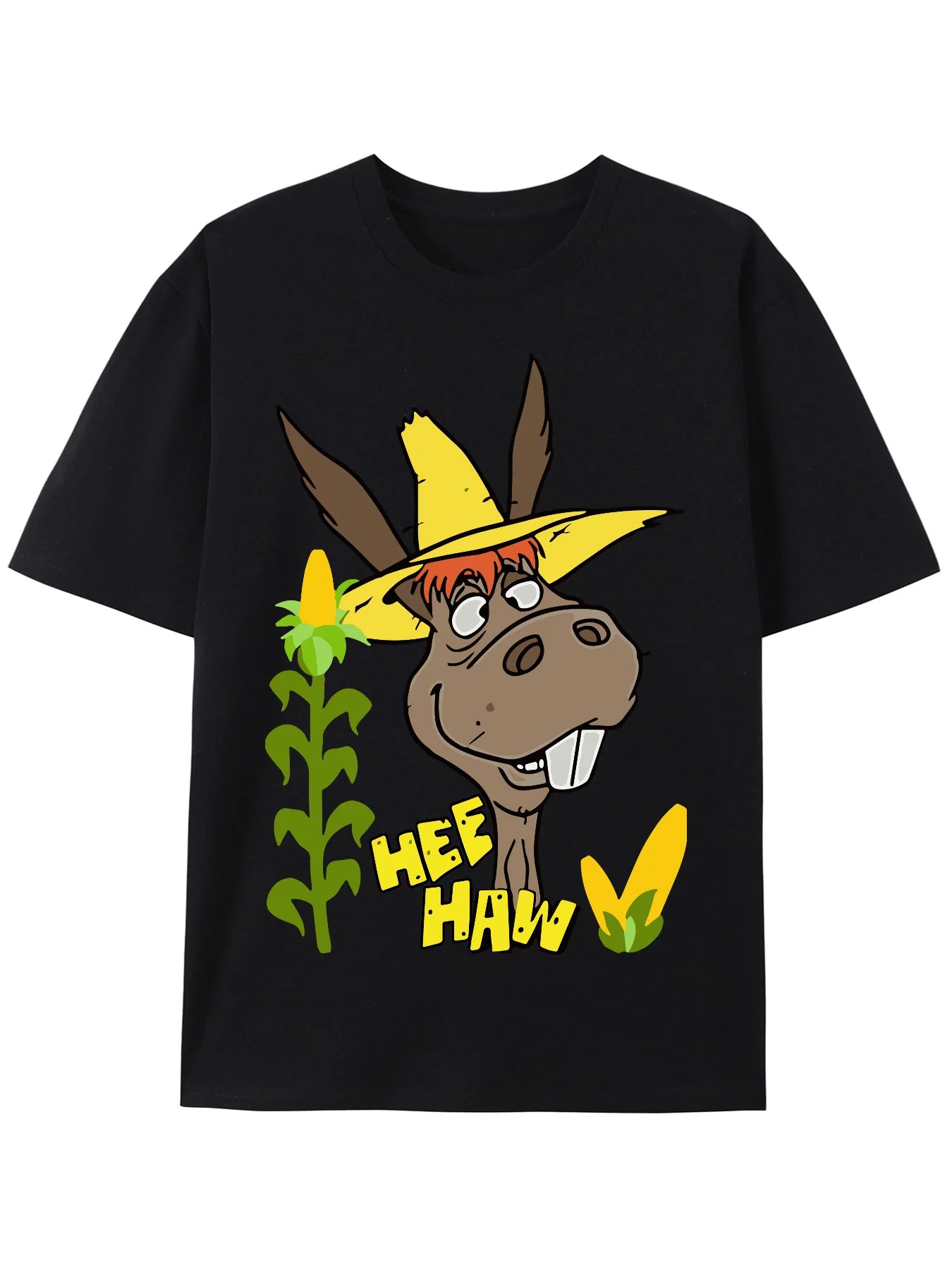 Hee Haw Donkey Vintage Classic T-Shirt 335865 funny Men’s Short Sleeve Graphic T-shirt Collection black PR