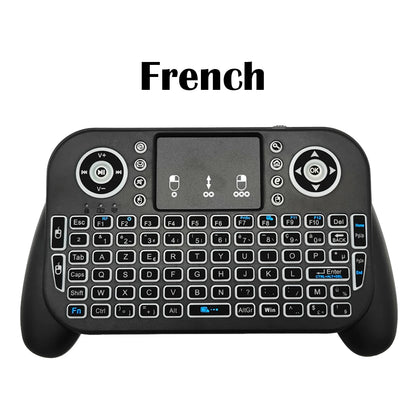 Mini Wireless Keyboard V8 2.4G Bluetooth 7 Color Backlit Portable Air Mouse Remote Control Touchpad for Android TV Box