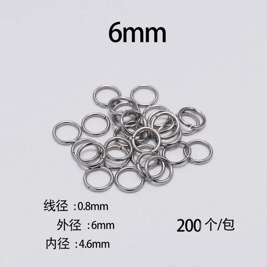 30-200Pcs 3-25mm Stainless Steel Split Ring Open Single Loops Jump Rings Connectors for DIY Jewelry Making Findings Accessories