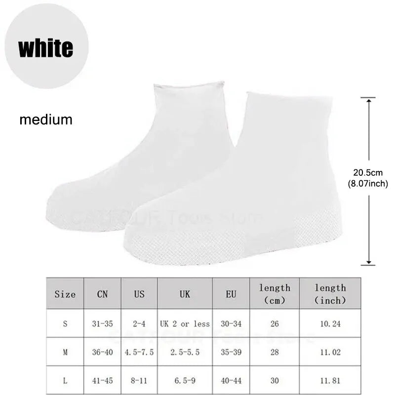 Waterproof Silicone Shoe Covers Protector Anti-Slip Boot For Outdoor Rainy Day Reusable Non-Slip Wear-Resistant Rain Shoe Covers