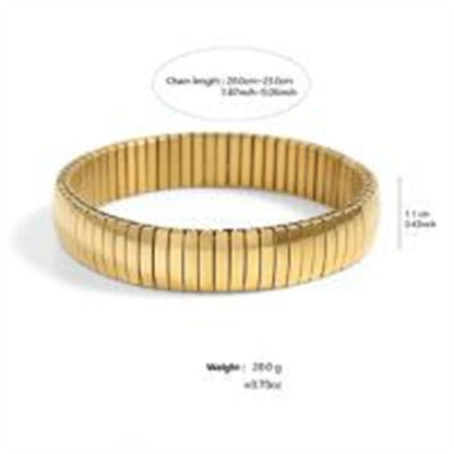 Fashion Sliver Bangle Bracelet Width Italian Elastic Charm Bracelet Simple Design Men Women DIY New Style Jewelry Gifts