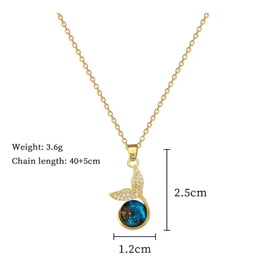 ZAKOL Spaceman Astronaut Star Necklaces For Women Girls Gold Color Planet Moon Pendant Clavicle Chain Choker Jewelry Gifts