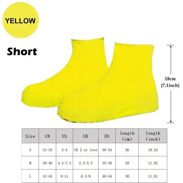 Waterproof Silicone Shoe Covers Protector Anti-Slip Boot For Outdoor Rainy Day Reusable Non-Slip Wear-Resistant Rain Shoe Covers