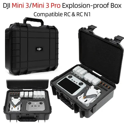 For DJI Mini 3 Case Explosion Proof Case Mini 3 Pro Bag Portable Waterproof Box Hard Shell Large Capacity Accessories Case